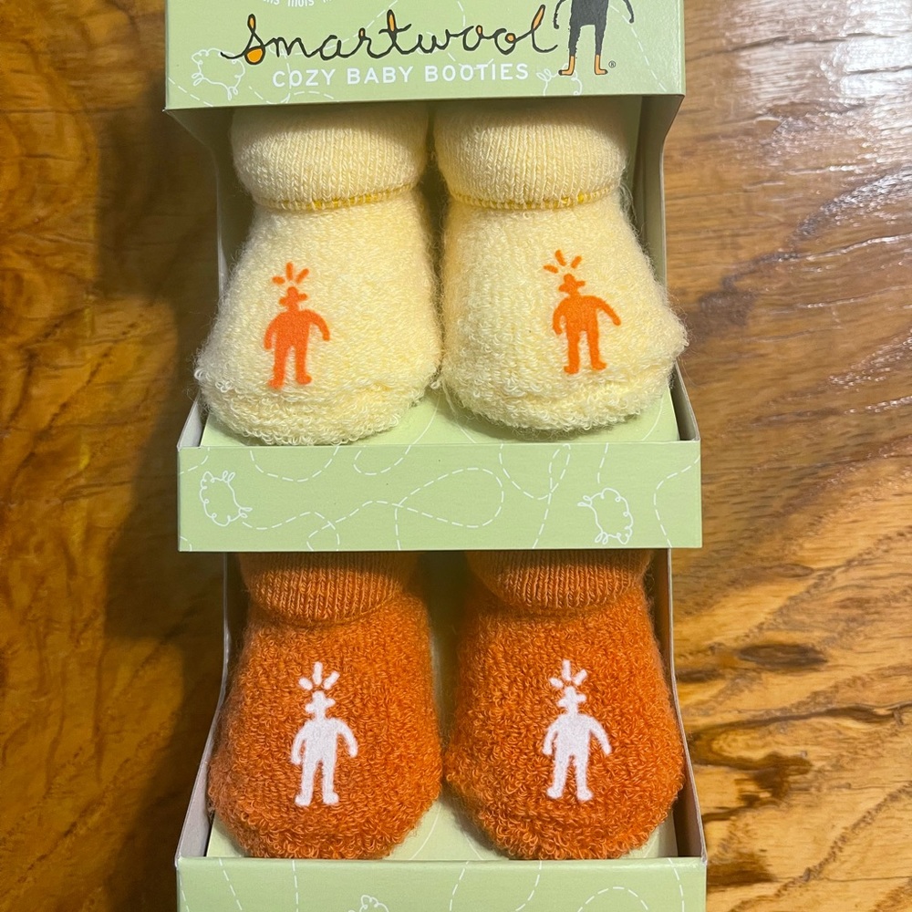 Smartwool Cozy Baby Booties Baby Wooly’s 0-3 months; 90% wool,8% nylon2% elastic